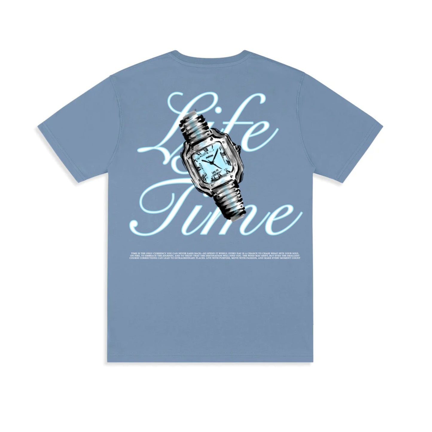 Clock Life Time Baby Blue Shirt