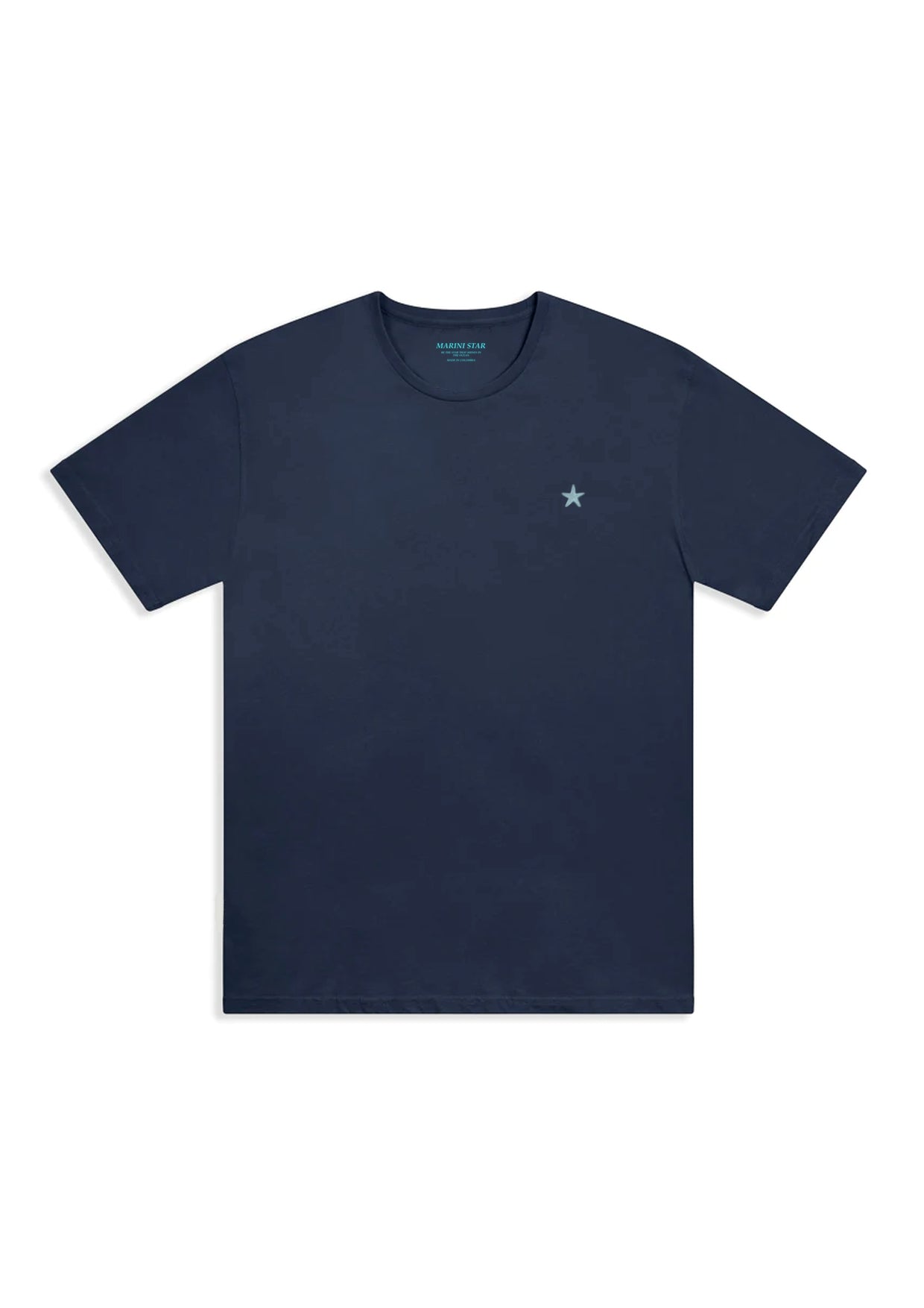 Camiseta Bordada Azul Oscura