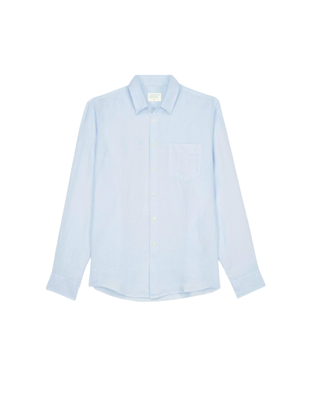 Camisa Lino Azul Clara 100% Lino