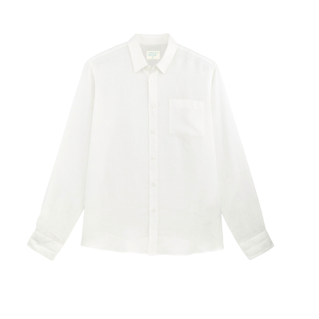 Camisa Lino Blanca 100% Lino