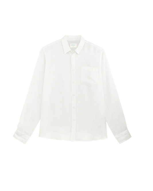 Camisa Lino Blanca 100% Lino