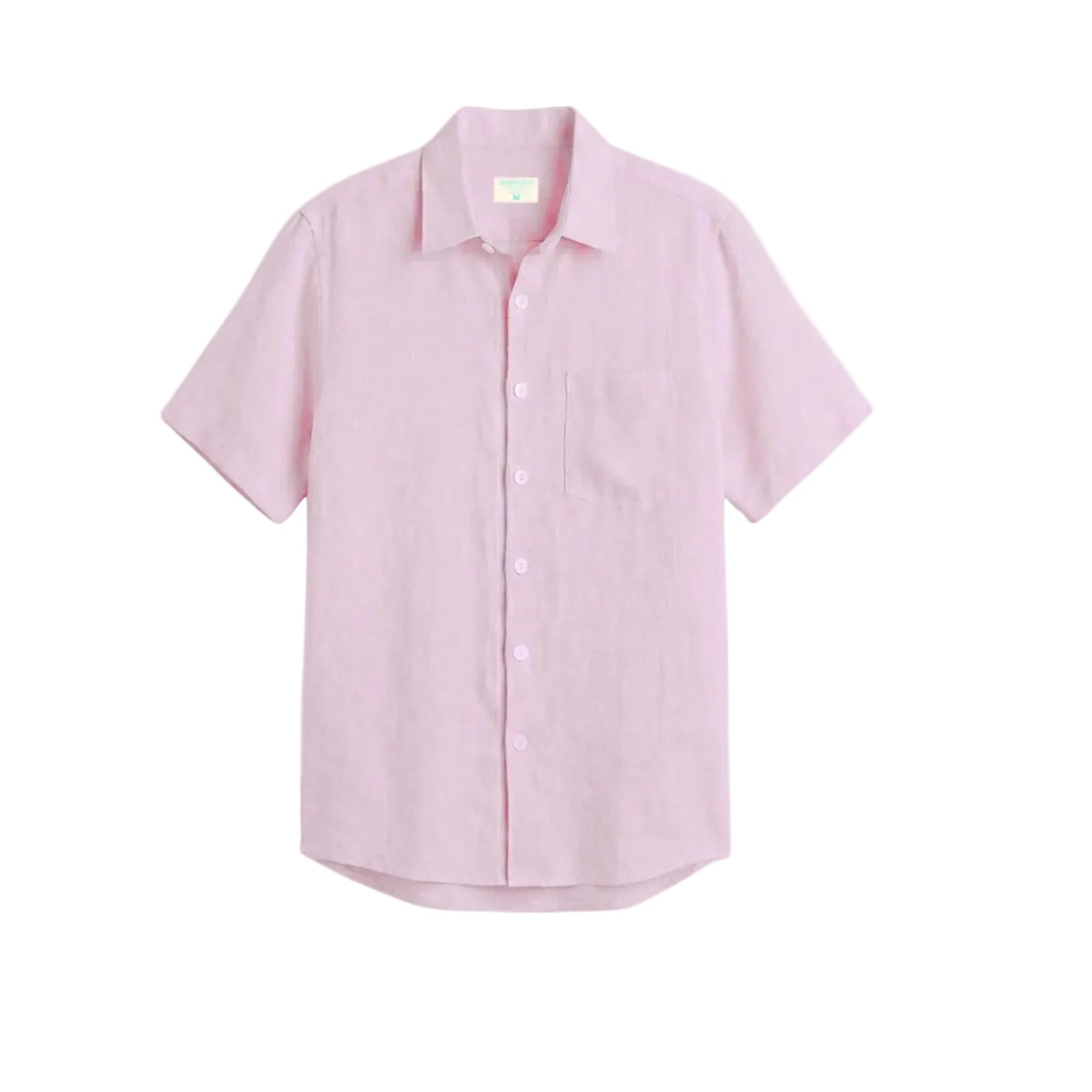 Camisa 100% Lino Premium Manga Corta Rosado