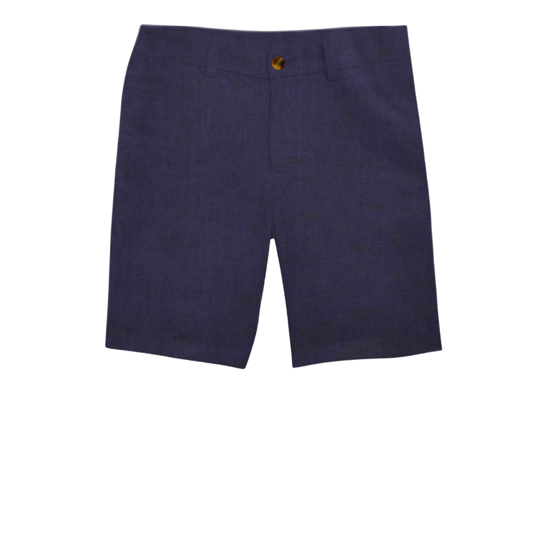 Bermuda Lino Azul Oscura