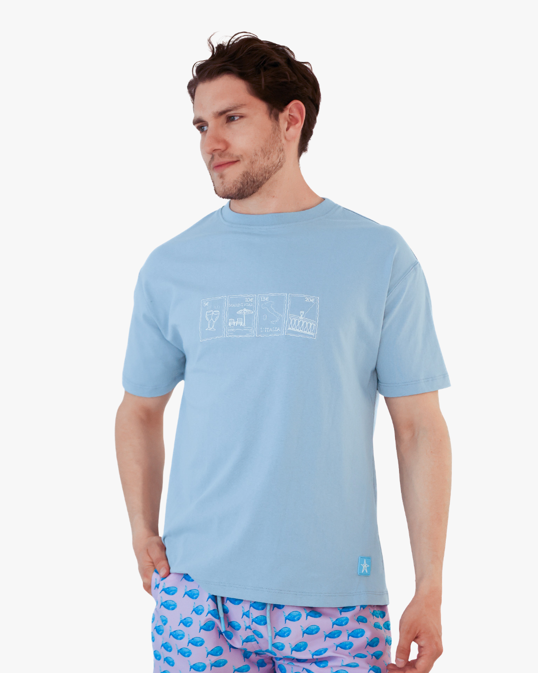 Bordada Italy Baby Blue Shirt