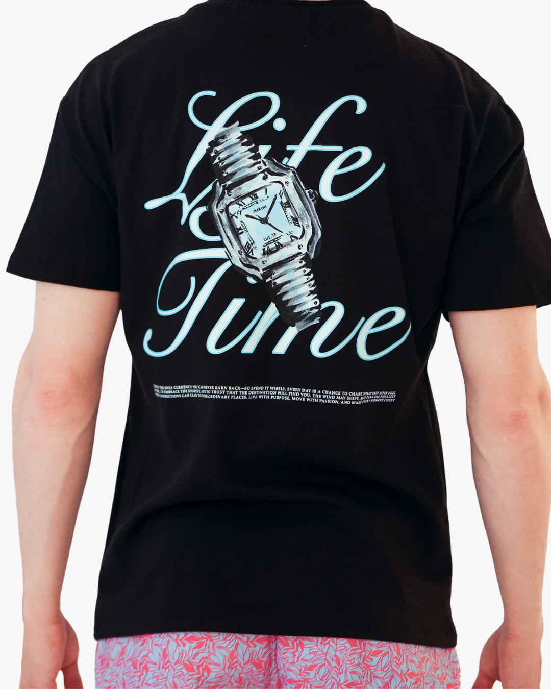 Clock Life Time Black Shirt