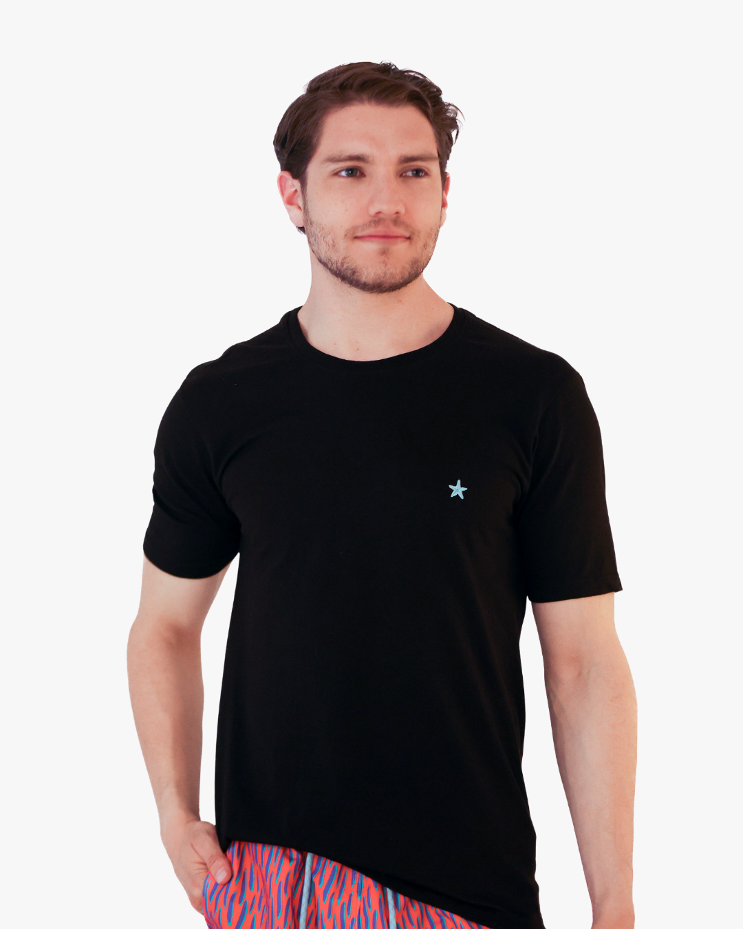 Camiseta Bordada Negra