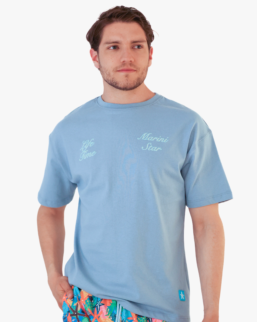 Clock Life Time Baby Blue Shirt
