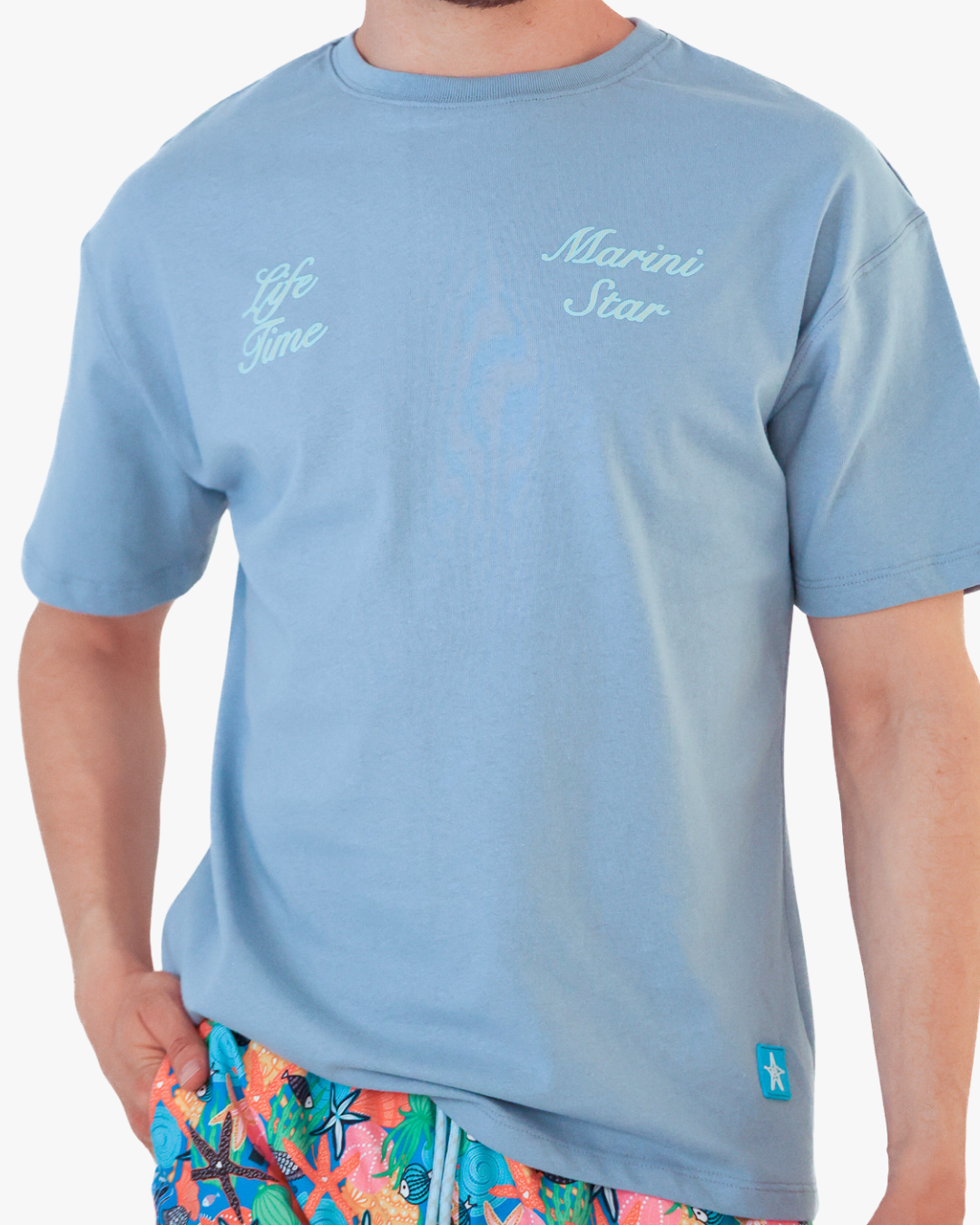 Clock Life Time Baby Blue Shirt