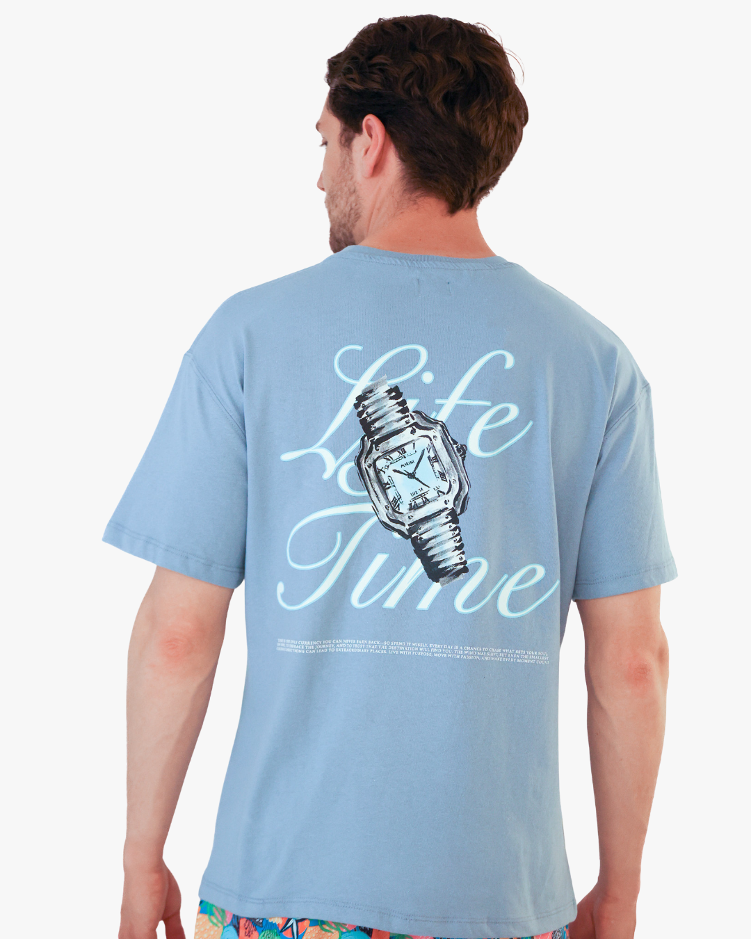 Clock Life Time Baby Blue Shirt