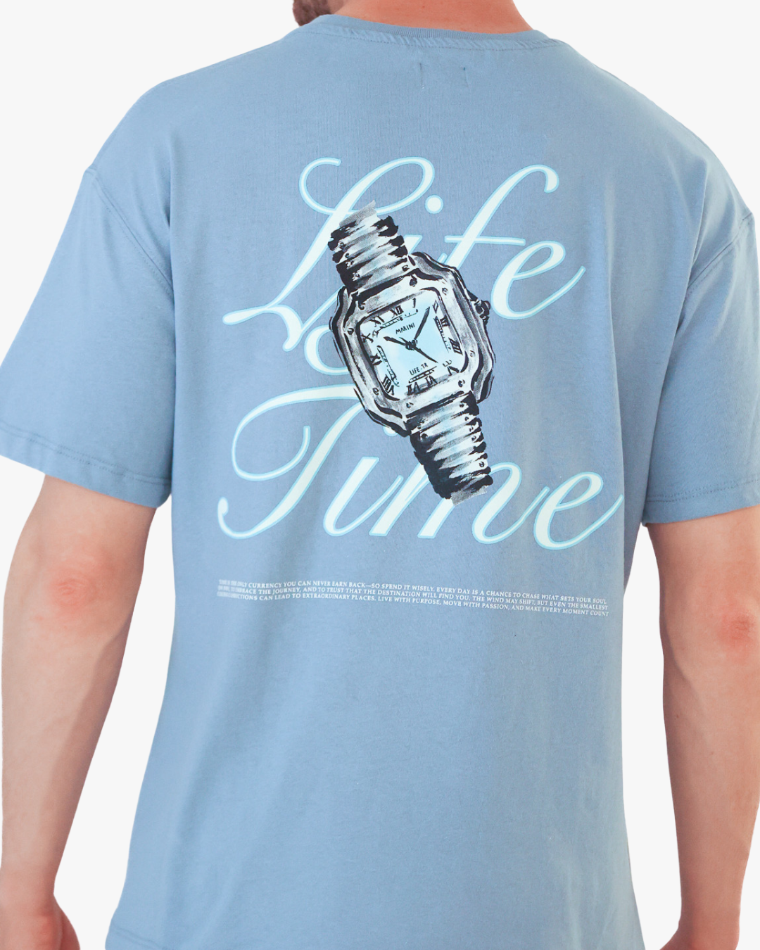 Clock Life Time Baby Blue Shirt