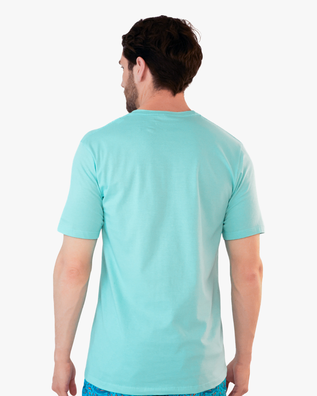 Camiseta Bordada Azul Aguamarina