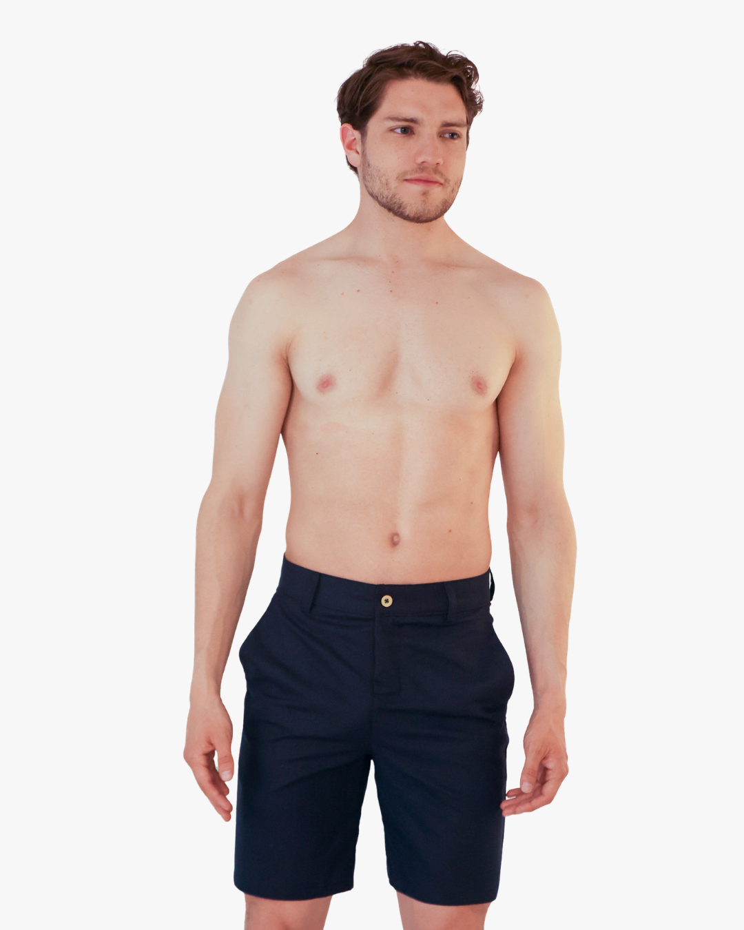 Bermuda Lino Azul Oscura