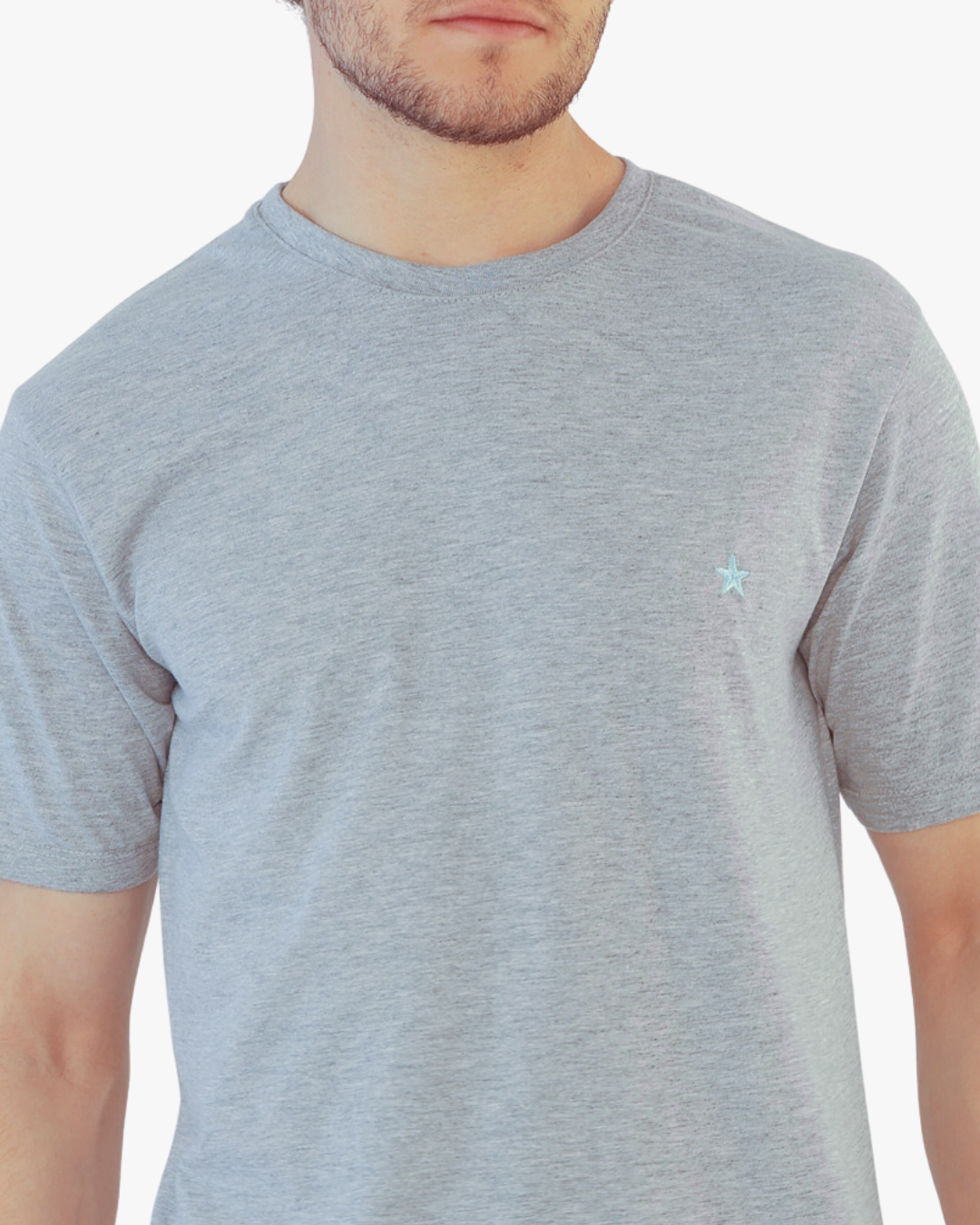 Camiseta Bordada Gris