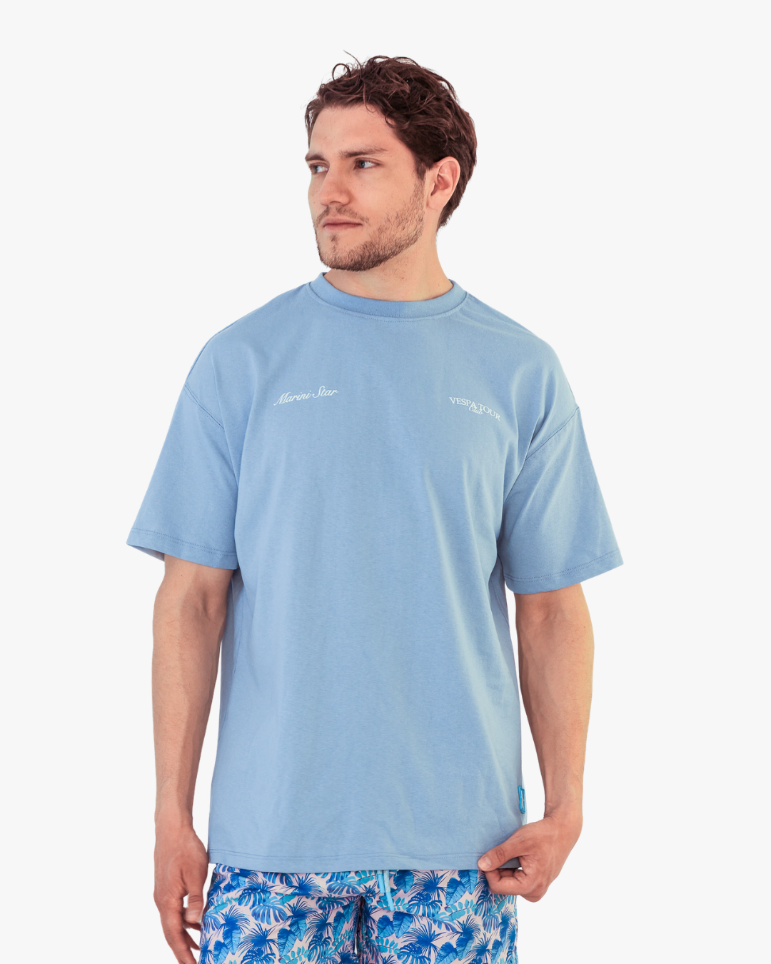 Vespa Tour Baby Blue Shirt