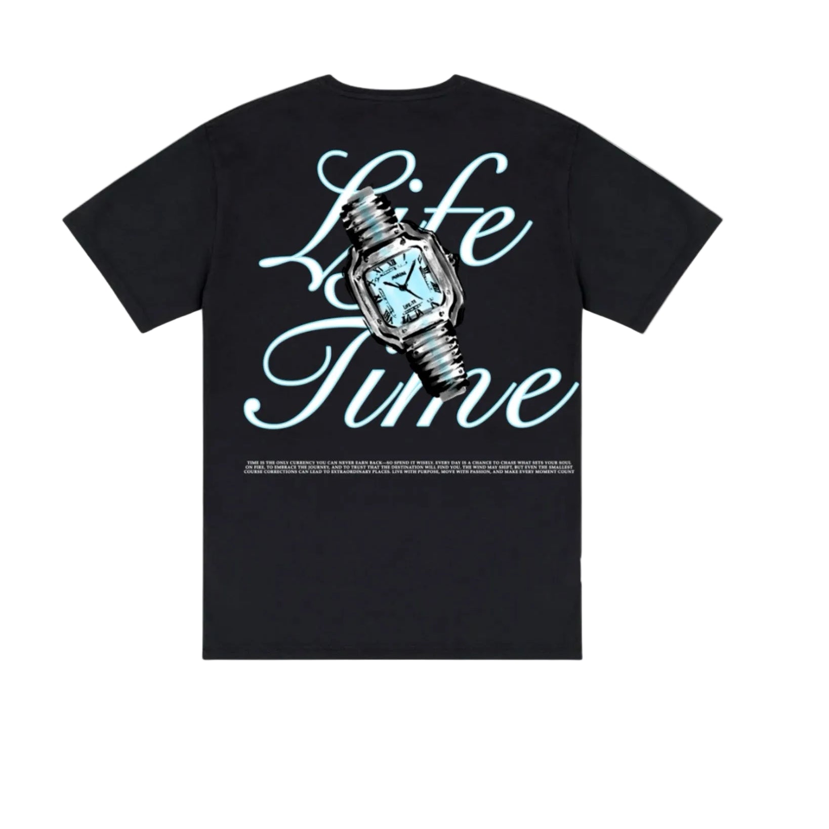 Clock Life Time Black Shirt