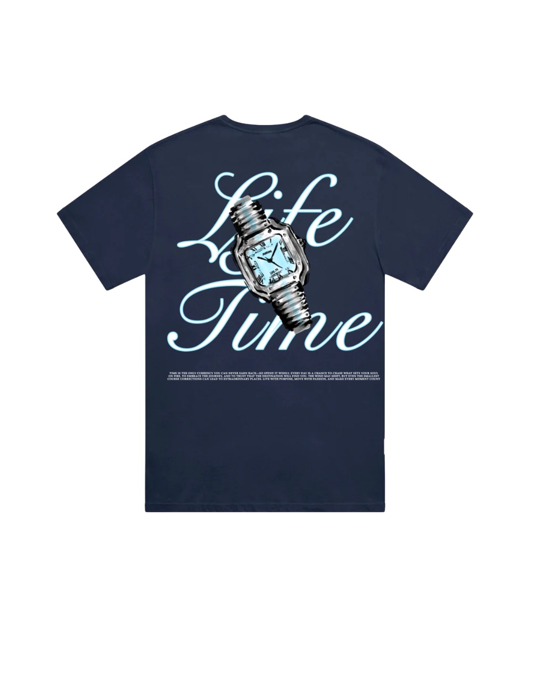 Clock Life Time Blue Shirt