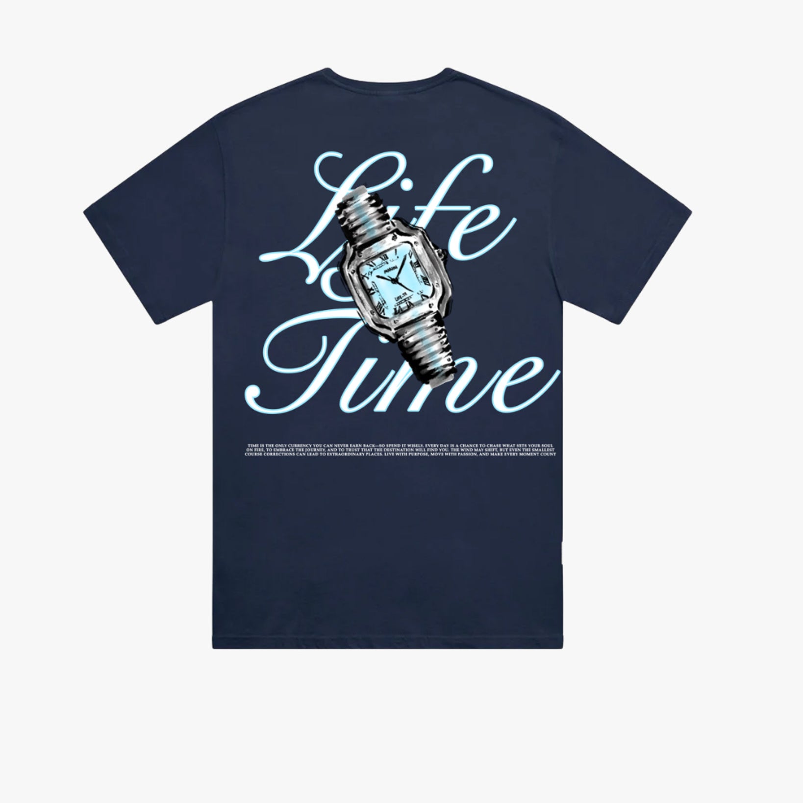 Clock Life Time Blue Shirt