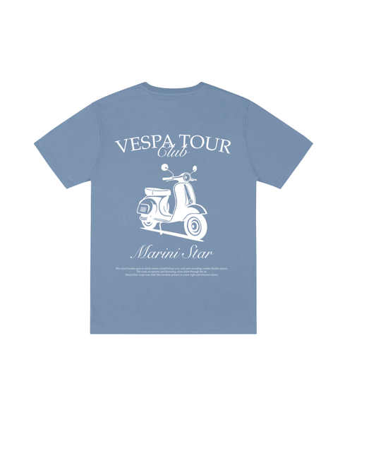 Vespa Tour Baby Blue Shirt