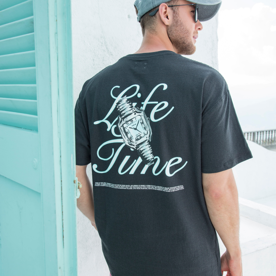 Clock Life Time Black Shirt
