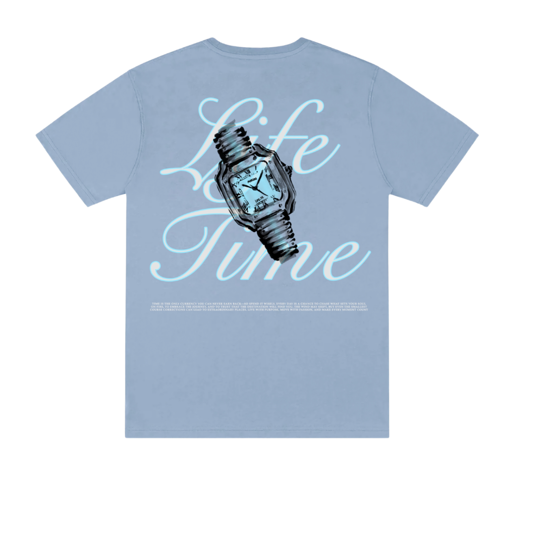 Clock Life Time Baby Blue Shirt