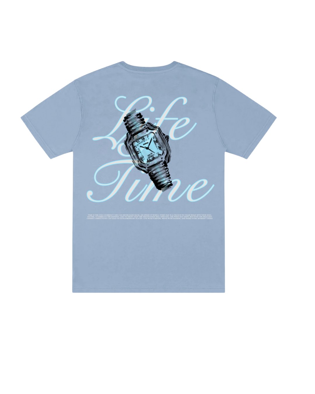 Clock Life Time Baby Blue Shirt