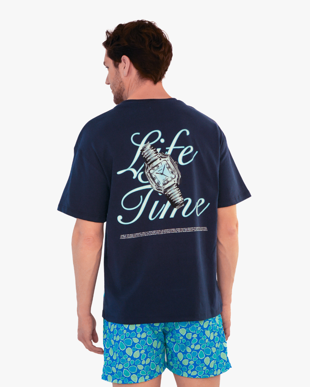 Clock Life Time Blue Shirt