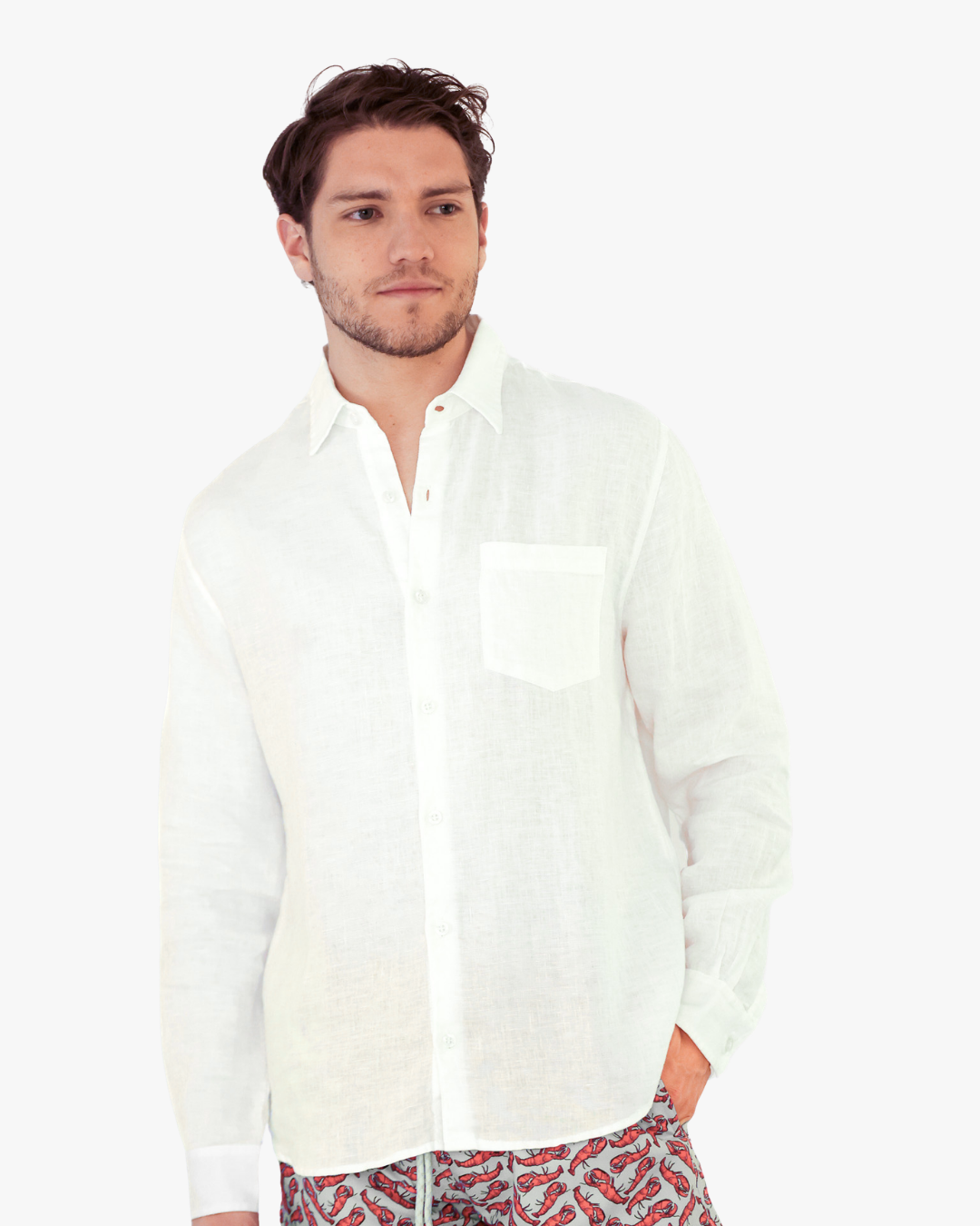 Camisa Lino Blanca 100% Lino