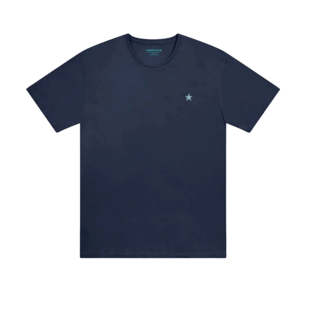 Camiseta Bordada Azul Oscura