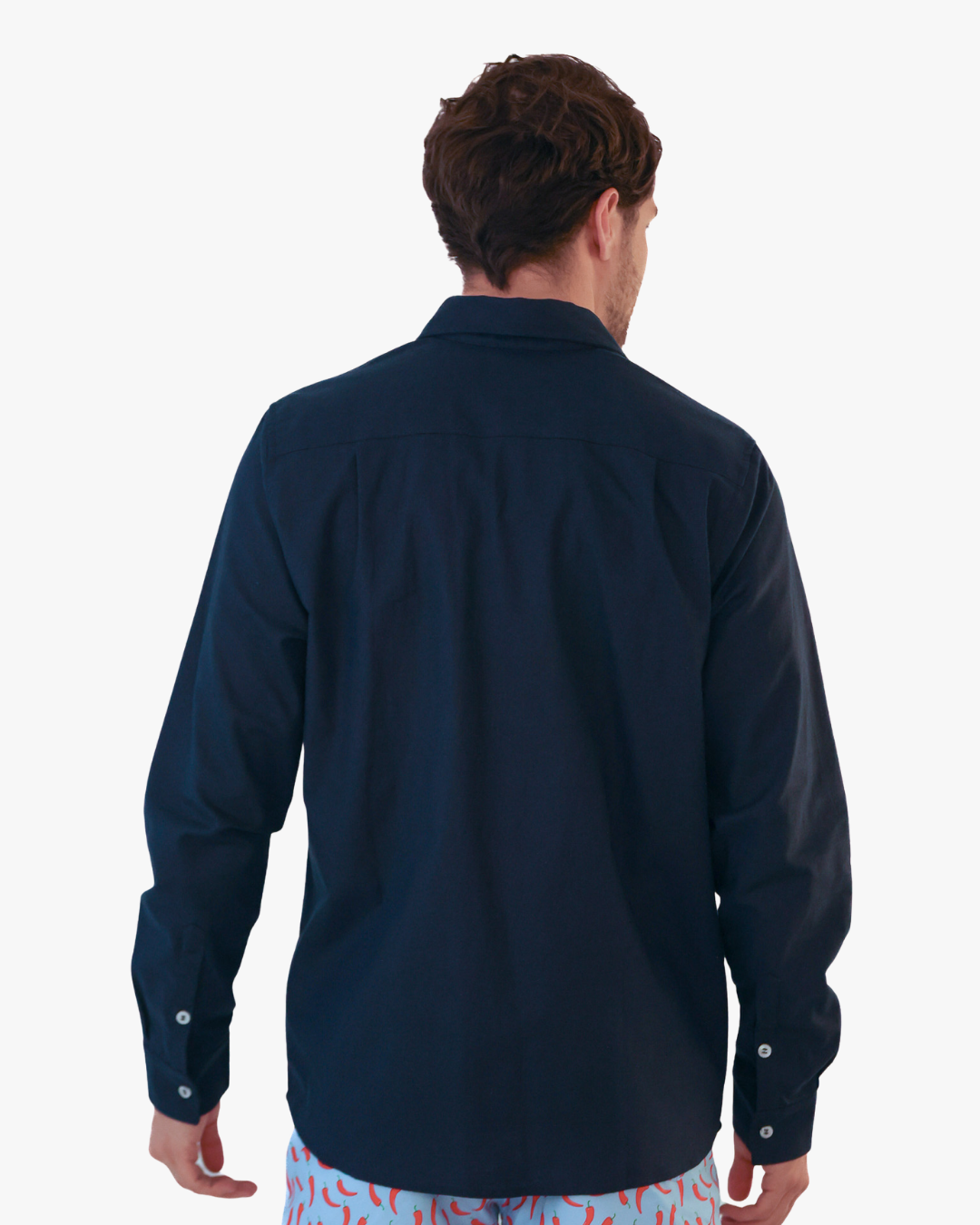 Camisa Lino Azul Oscura 100% Lino