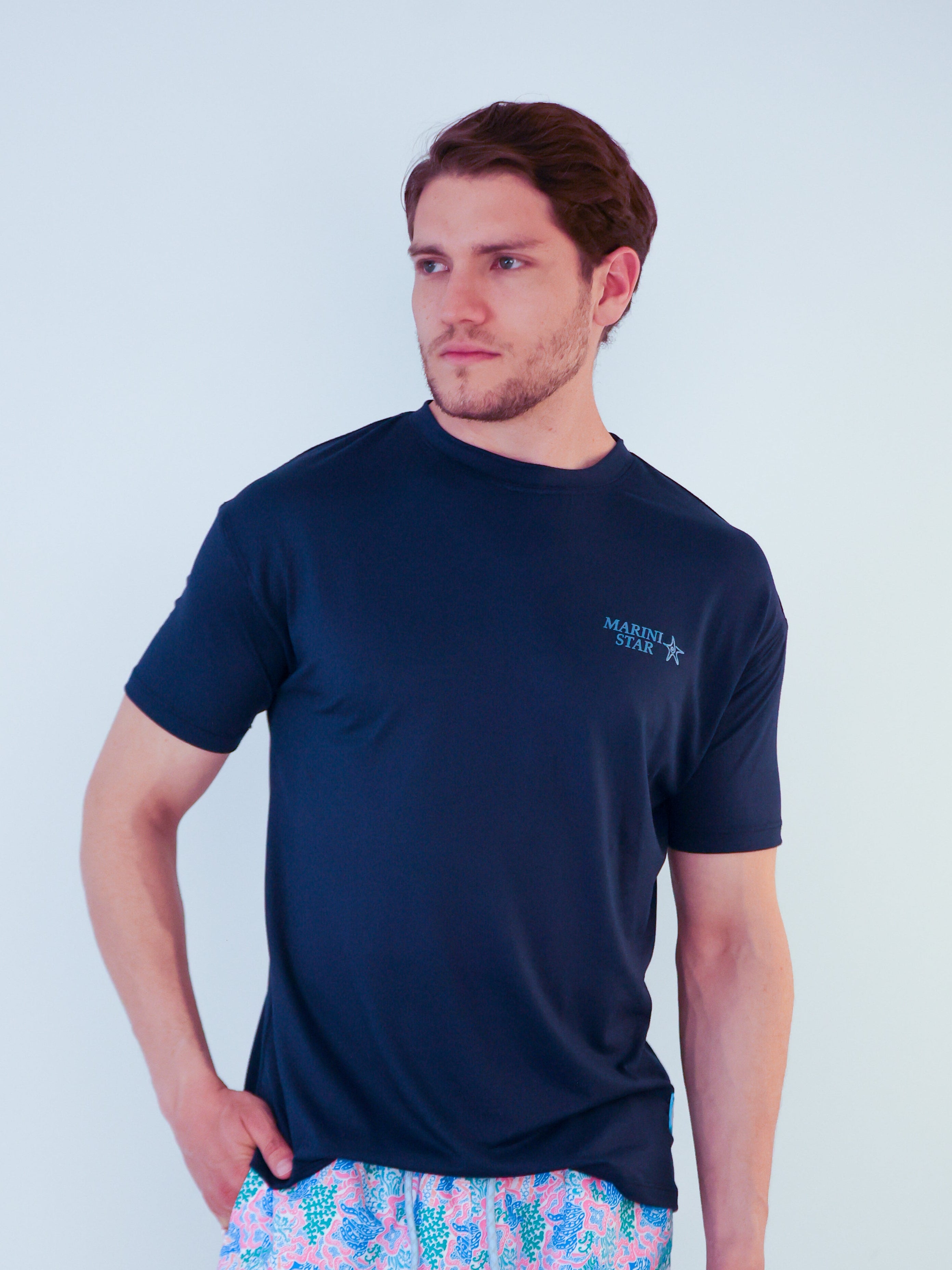 Camiseta Secado Rápido Azul Oscura