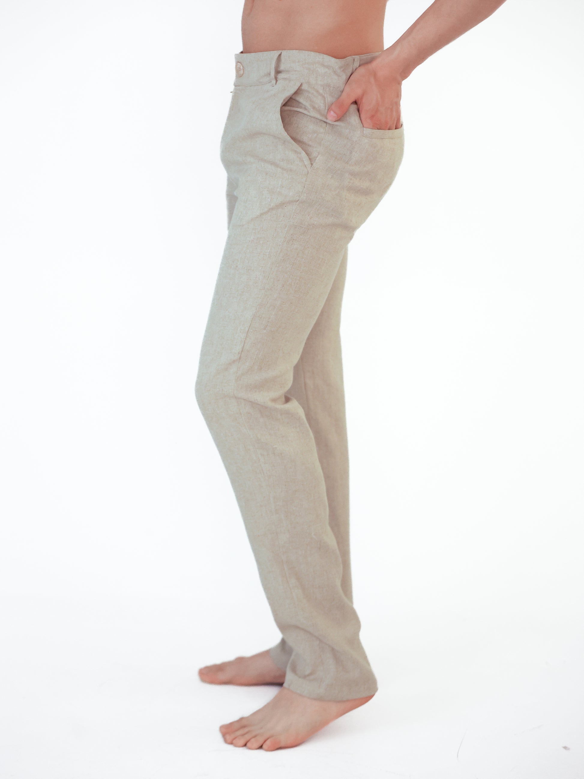 Pantalón Clásico Beige