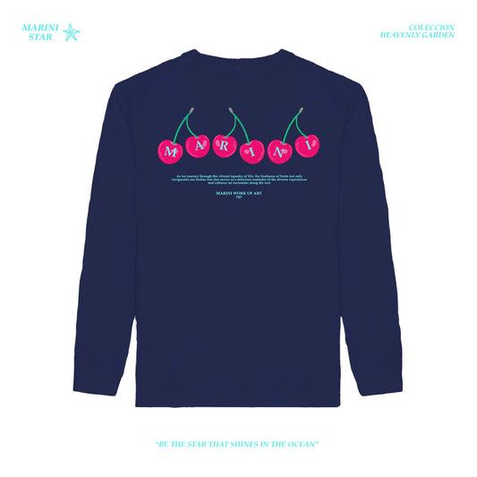 Long sleeve Cherry Blue (manga larga)