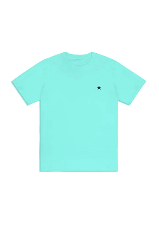 Camiseta Bordada Azul Aguamarina Niños