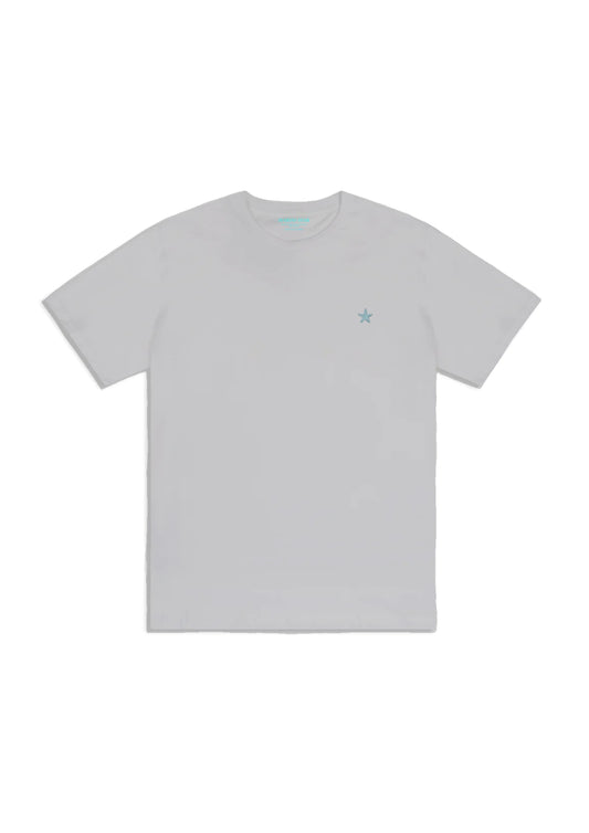 Camiseta Básica Bordada Gris