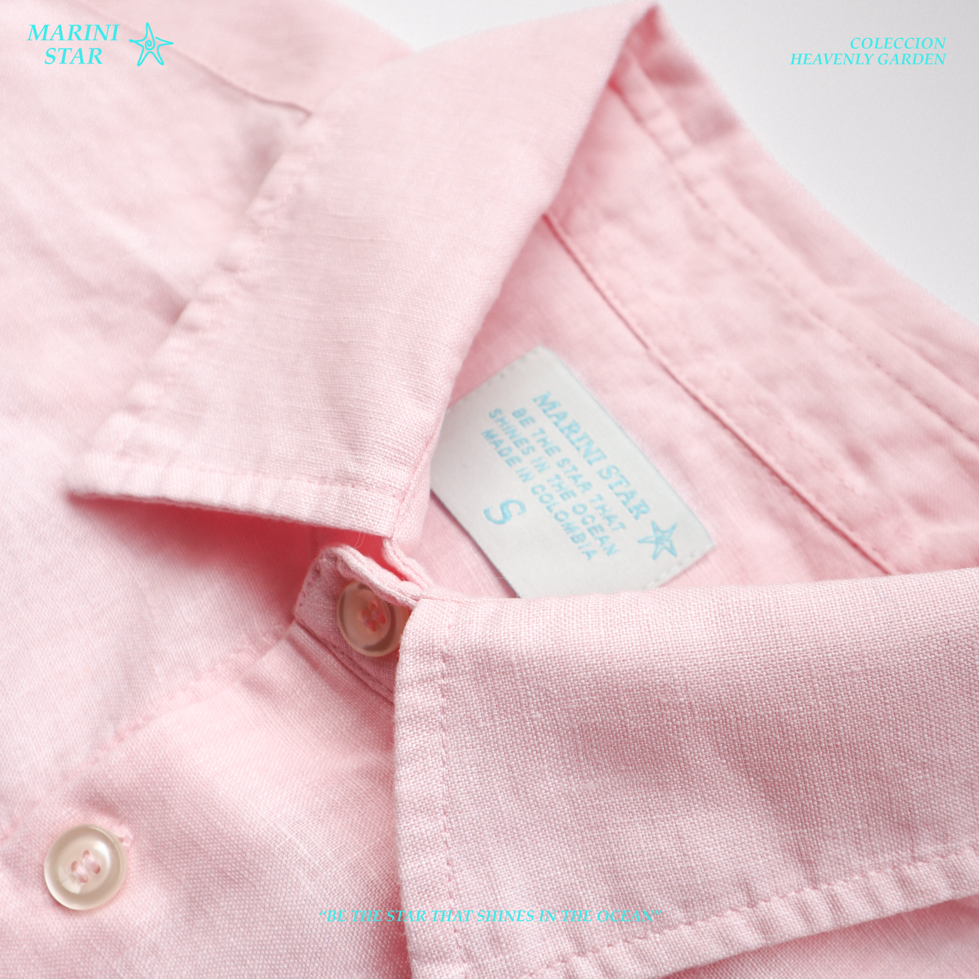 Camisa Lino Rosada 100% Lino