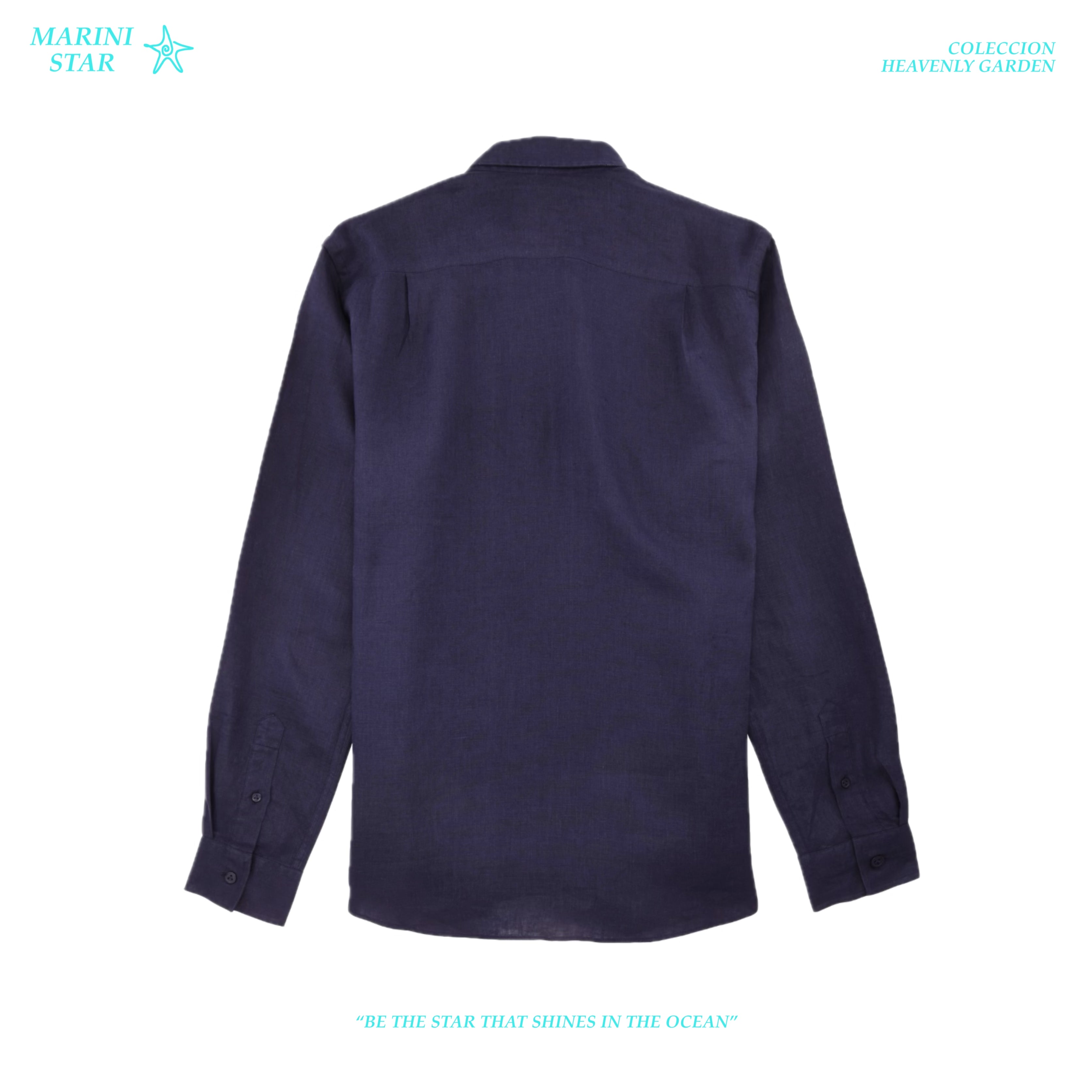 Camisa Lino Azul Oscura 100% Lino