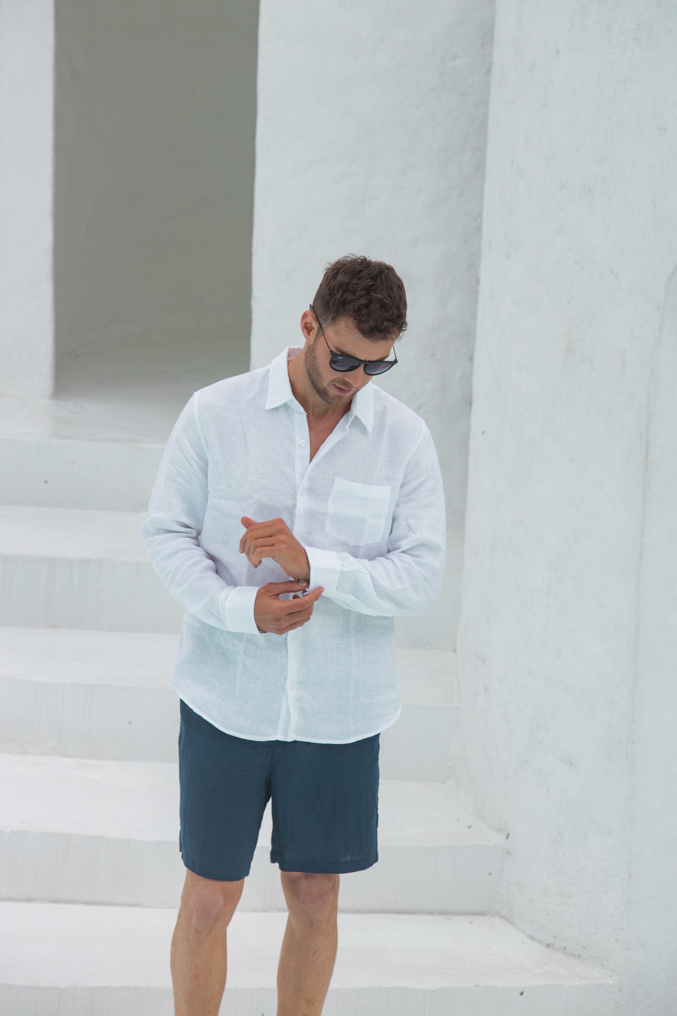 Camisa Lino Blanca 100% Lino