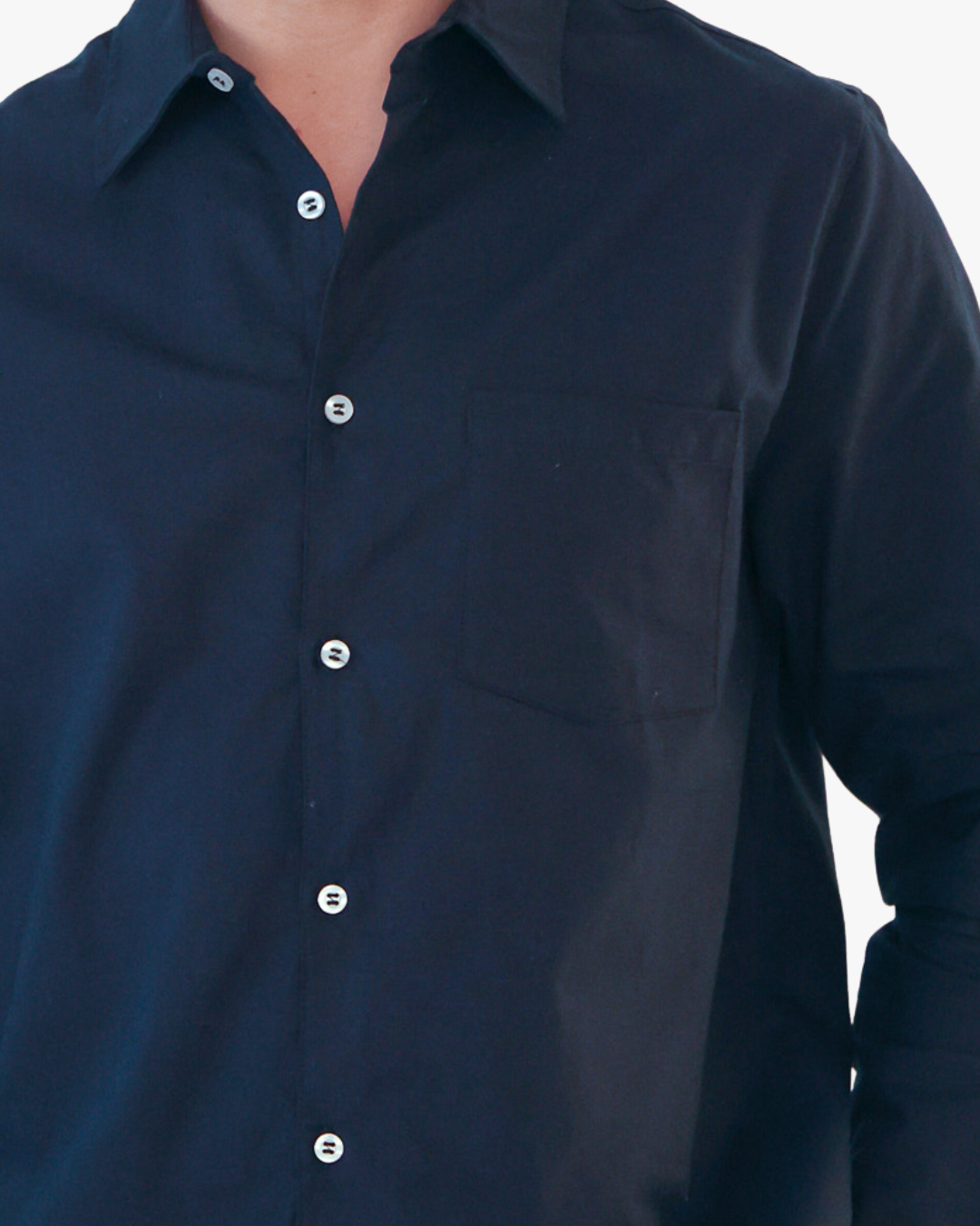 Camisa Lino Azul Oscura 100% Lino