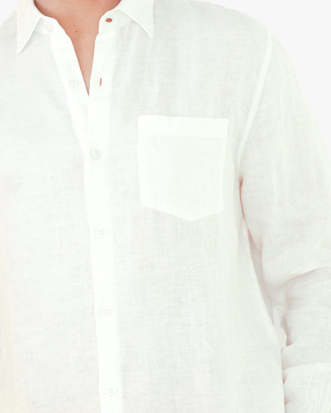 Camisa Lino Blanca 100% Lino