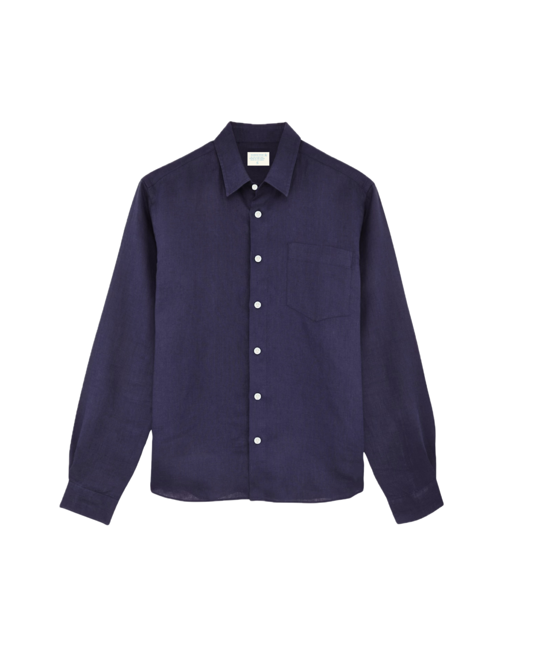 Camisa Lino Azul Oscura 100% Lino